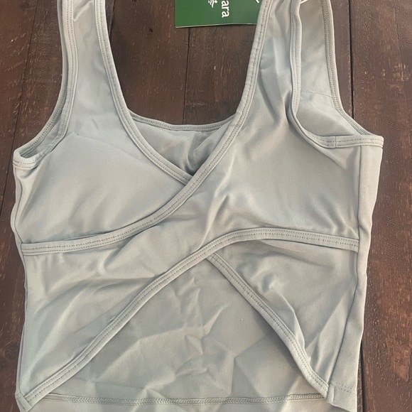 Halara U neck backless tank Hedge Green size XS - Picture 5 of 7